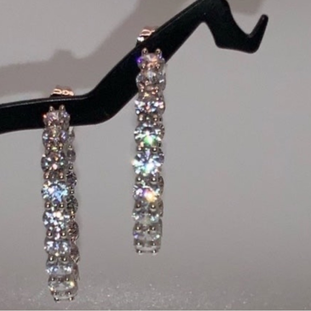 4ct Inside-Out Hoop Earrings - Picture 10 of 13